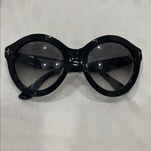 Tom Ford Black Oversized Round Women's Sunglasses